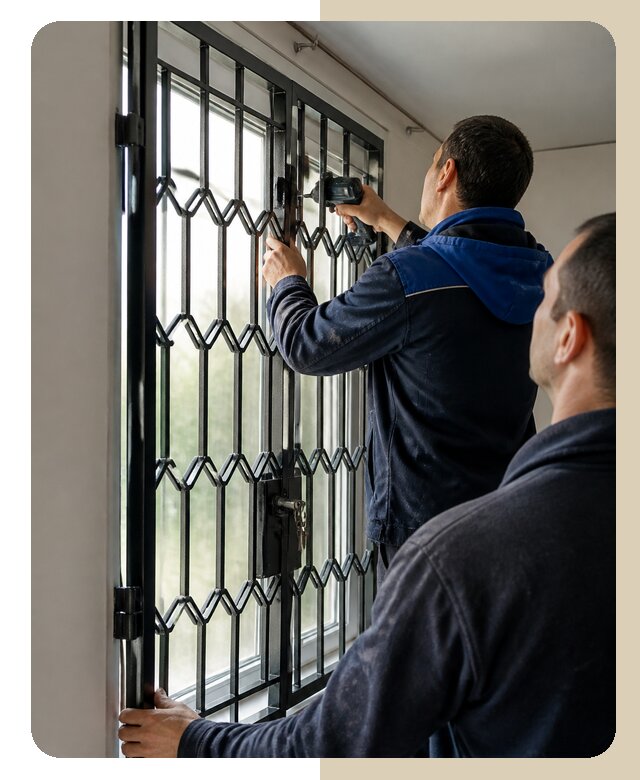 Установка распашных решеток в Белореченске цена от 6594 р. | Дверной
